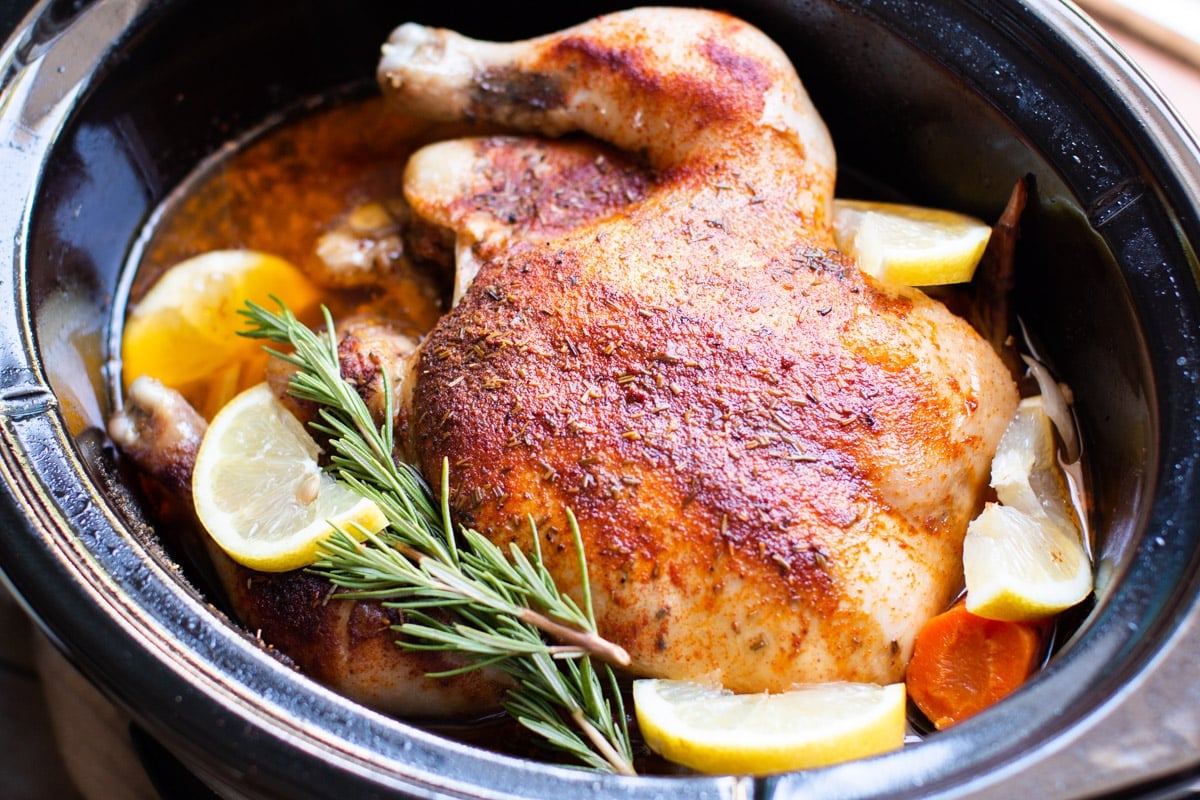 Juicy Slow Cooker Whole Chicken: No Water, No Soggy Results